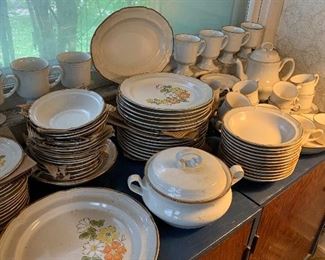 Large Vintage Dinnerware Set