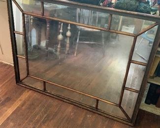 Large Sectional Antique Wall Mirror