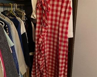 Vintage picnic table plaid dress