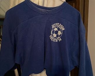 Vintage Jefferson Soccer '84 weightlifting cut sweatshirt