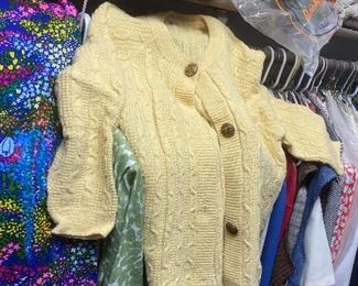 Vintage sweater, fur hat