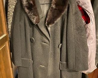 Vintage wool/fur coat