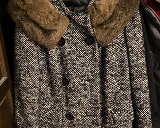 Vintage wool/fur coat