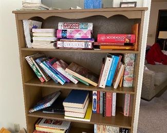 Book case, so many cook books