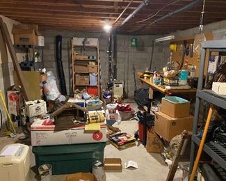 Mish mash of items in the basement