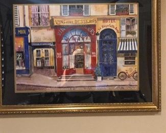 French case scenes - both original and a serigraph