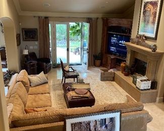 Gorgeous Brown Pottery Barn Suite sectional