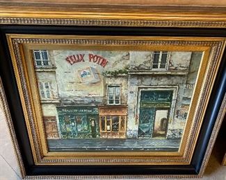 Orignal Art - French cafe scene Felix Potin