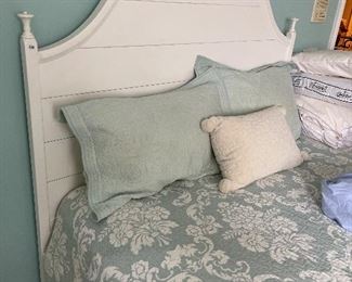 Pottery barn Full size bed and bedding