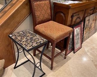 Tile top table - bar stool