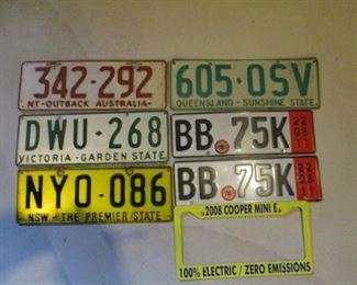 Vintage license plates