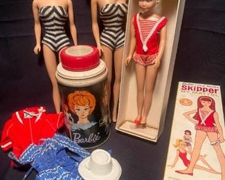 001b 1960 Barbies, Thermos, Skipper More