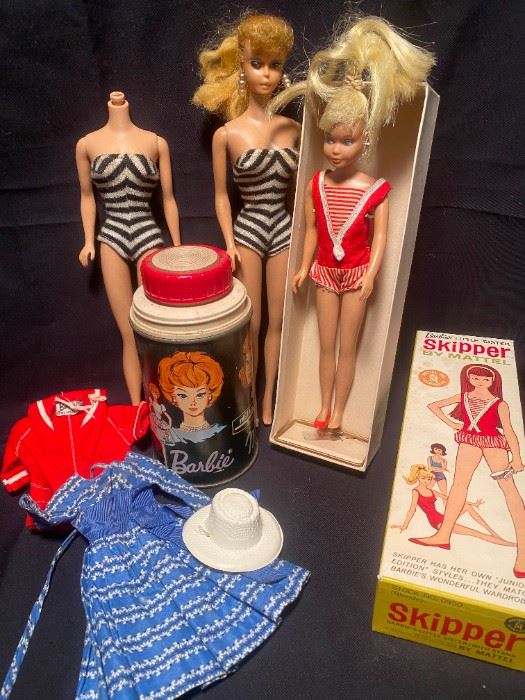 001b 1960 Barbies, Thermos, Skipper More