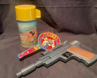 002d Eldon Toy Gun, Mickey Mouse Thermos More