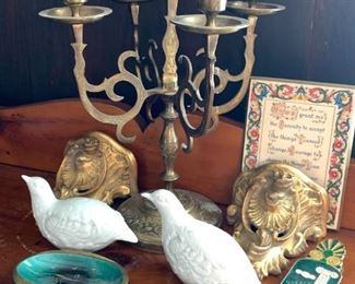 128 Brass Candelabra Other Items