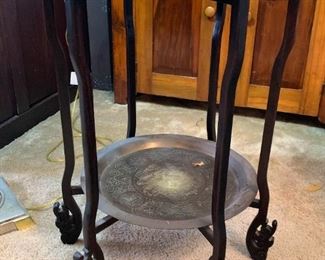 135 Brass Table With Folding Legs