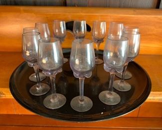 Lavender liquor glasses