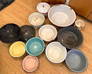 192 Vintage Enamelware