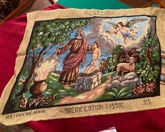 026b Needlepoint Sacrifice Of Issac