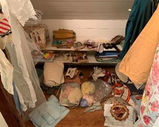 215 Closet Full Of Clothes, Sewing Notions What Have You