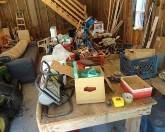 work benches, tools