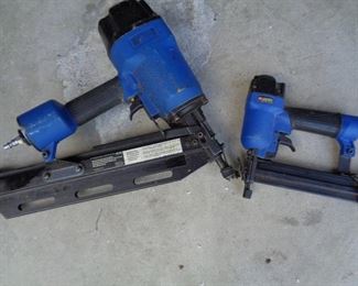 Campbell Hausfeld round-head framing nailer and small finishing nailer