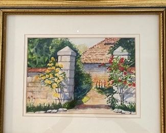#1009A - “Clos Tranquille” Giverny, France, watercolor. 14” x 17” - $150