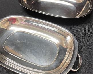 #1083A - Covered silver plate serving dish - $10