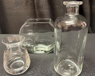 #114A - Lot of 3, small vases, 3", 3.5", 6" - $3