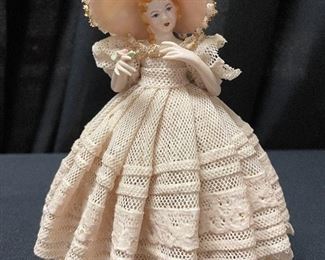 #1162A - Eva, a vintage Paris porcelain lace figurine by Charmes de Paris -  $18