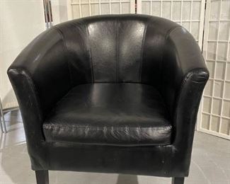 Black Club Leather Chair