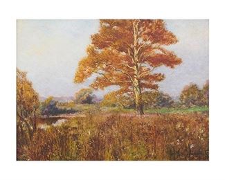 Julian Onderdonk (1882-1922), "Marshlands", oil on board, 8.25 x 11.25", frame: 15.5 x 18.5"
