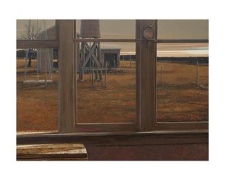 Carl Rice Embrey (b. 1938), "Elegy for Mr. Carl", 1971, acrylic tempera emulsion on panel, 35.5 x 48", frame: 37 x 49.5"