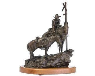 G. (Gerald Harvey Jones) Harvey (1933-2017), "The Homecoming", 1993, ed. 3/200, bronze, 19 x 15 x 10"