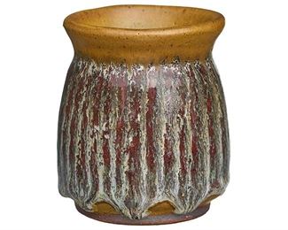 Harding Black (1912-2004), Striped Jar, 1971, glazed ceramic, 3.5 x 3" dia.