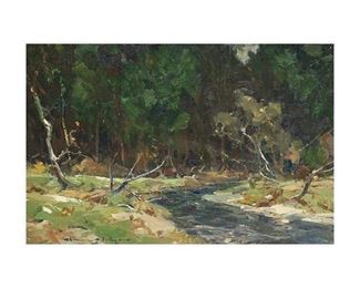 Chauncey Foster Ryder (1868-1949), "Solitude", oil on canvas, 20 x 30", frame: 27 x 37.25"