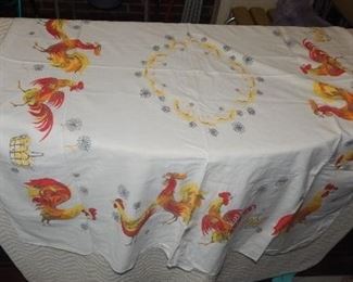 vintage Thanksgiving table cloth