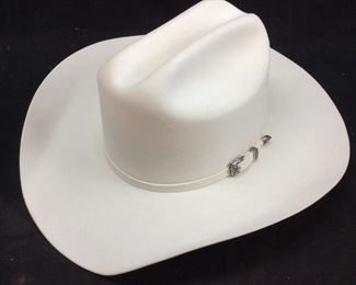 JUSTIN 10XXX WHITE. COWBOY HAT, 7 3/8