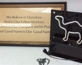 WE BELIEVE FRAMED PRINT, NEON SIGN ADVERTISING