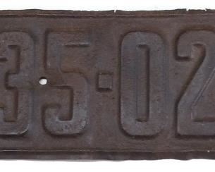 1927 NORTH CAROLINA LICENSE TAG