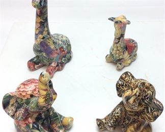 CERAMIC ELEPHANTS & GIRAFFES