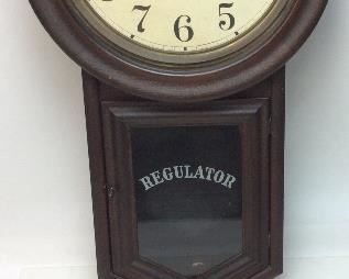 ANTIQUE REGULATOR WALL CLOCK 