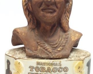 JIM BEAM INDIAN HEAD TOBACCO FESTIVAL WHISKEY DECANTER