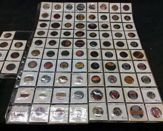 87 ANTIQUE TIN TOBACCO TAGS, LONG, INDIAN, BLACK MARIA, BAILEYS, RAMS HORN, RED MEAT, RJR, BELLE OF NC, PENNS, BATTLE AX, GOLD ROPE, BIG KICK, FANCY BOY, TAYLOR BROTHERS,