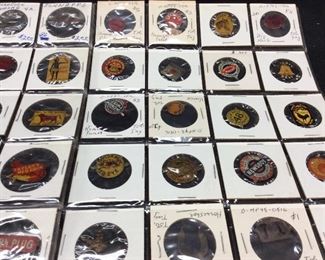 87 ANTIQUE TIN TOBACCO TAGS, LONG, INDIAN, BLACK MARIA, BAILEYS, RAMS HORN, RED MEAT, RJR, BELLE OF NC, PENNS, BATTLE AX, GOLD ROPE, BIG KICK, FANCY BOY, TAYLOR BROTHERS,