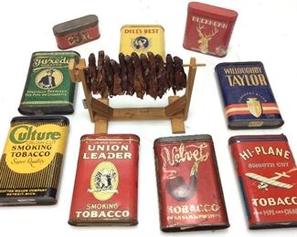 VTG. ASSORTED TOBACCO TIN & MINI DIAL TOBACCO ADVERTISING