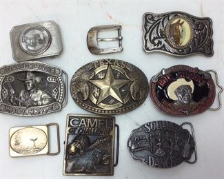 VINTAGE BELT BUCKLES
TANK, TURQUOISE, CASE XX, PILOT MOUNTAIN, CHEVY, DESERT STORM, WALKING LIBERTY, 
DAKOTA, CAMEL, REDMAN,
SQUARE DANCE, TEXAS, ALLAN LANE