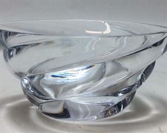 HEAVY ART GLASS MODERN BOWL