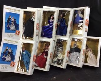 7 GONE WITH THE WIND DOLLS IN BOXES