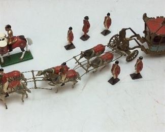 BRITAINS LTD ROYAL COACH & HORSEMAN FIGURINES